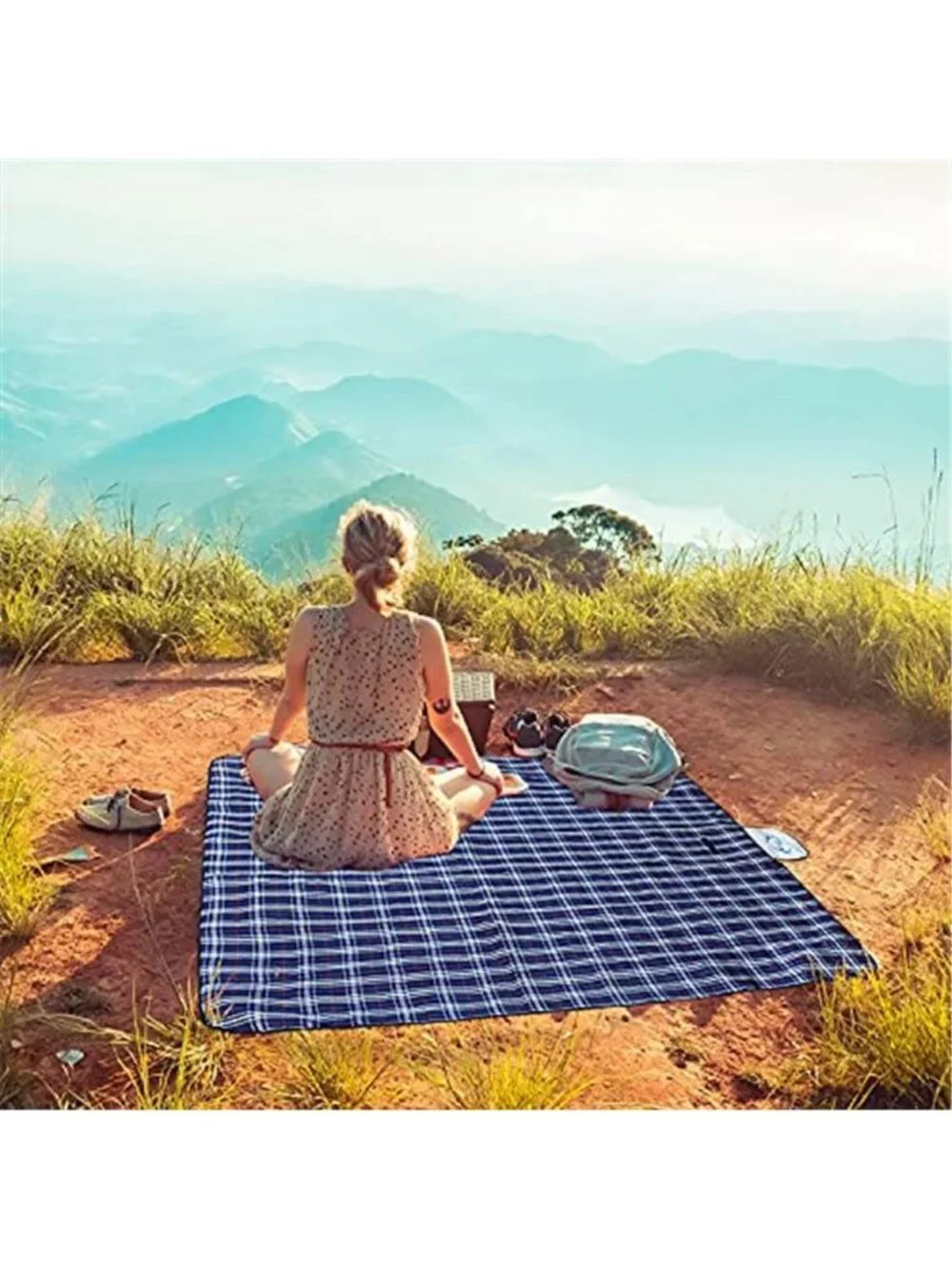 Waterproof Beach Blanket Sandproof Picnic Mat Foldable Outdoor Camping 59x71